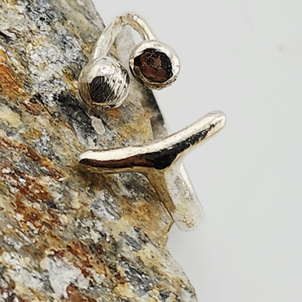 HAPPY FACE ADJUSTABLE HANDMADE RING SIZE 4 - Picture 8 of 9